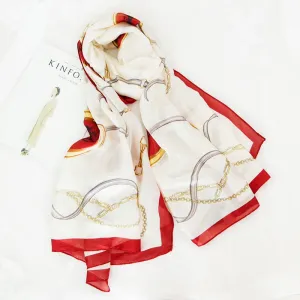 180X90cm Women Retro Elegant Printed Headscarf Simulation Silk Carriage Belt Summer Sunscreen Long Silk Scarf Female 2020 Spring