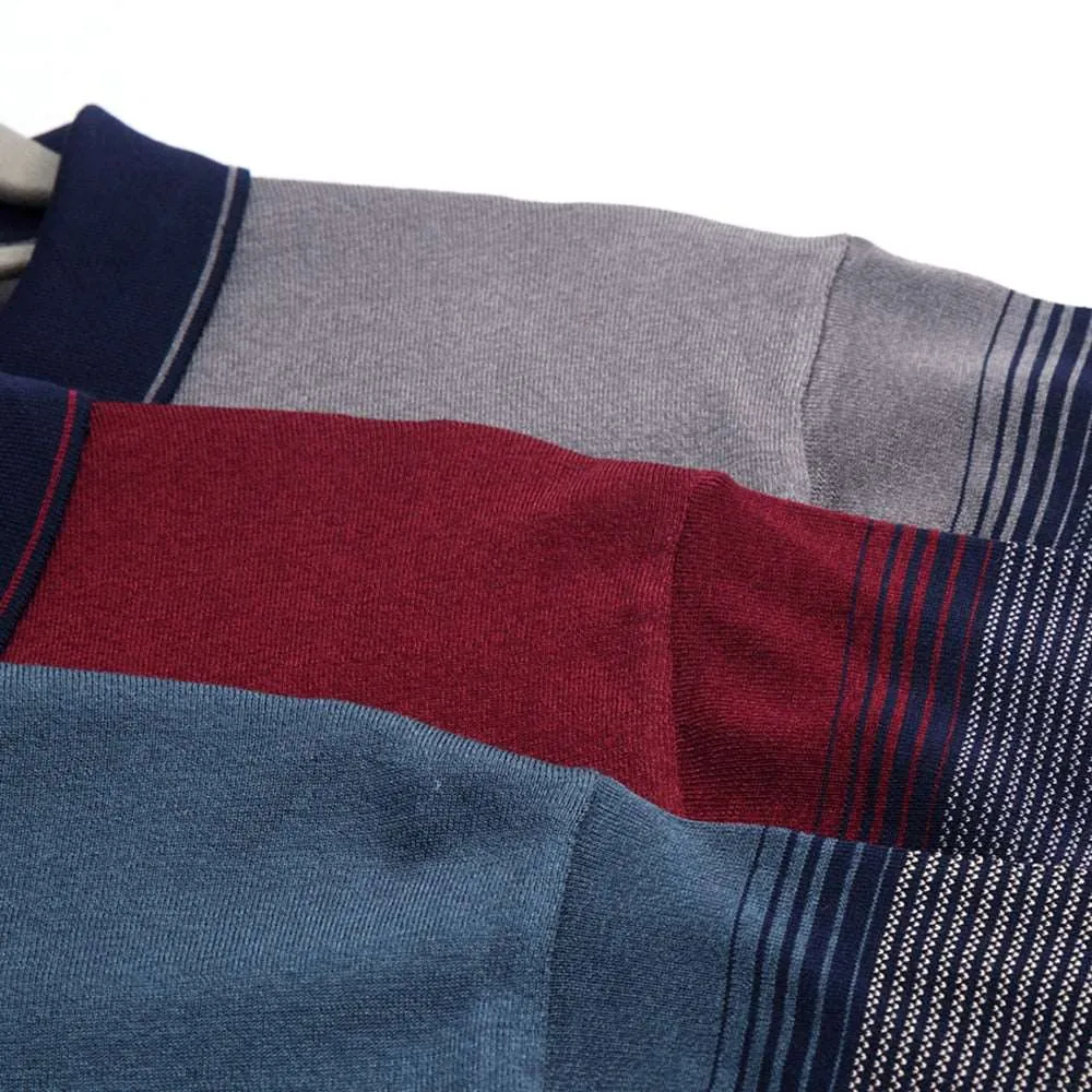 2023 Brand Short Sleeve Polo Tee Shirt Men Casual Summer Striped