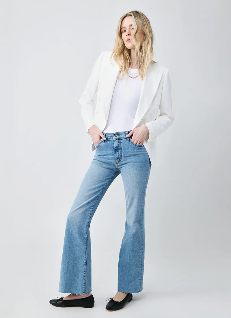 Alicya Double Breasted - White Button Blazer
