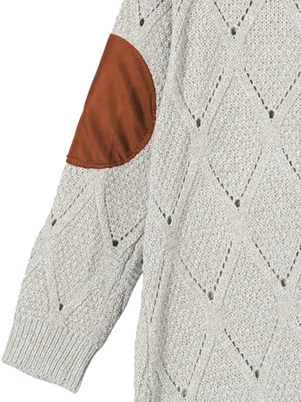 Allie Casual Panel Hooded Colorblock Cardigan Sweater