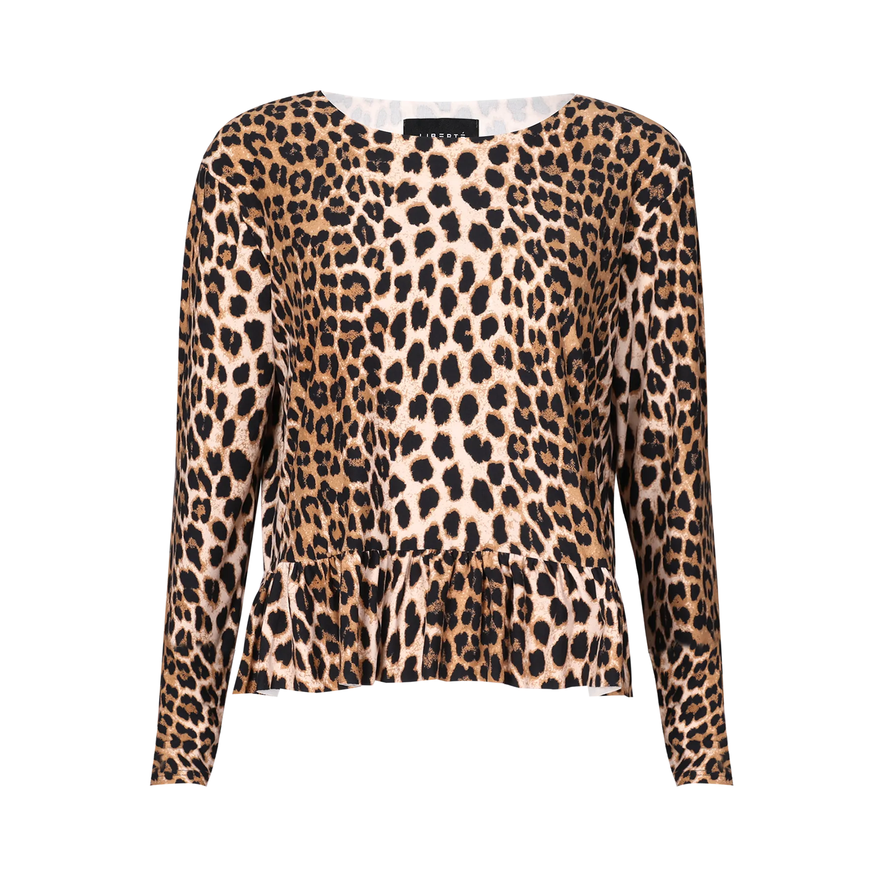 ALMA LS FRILL T-SHIRT - LUX LEO