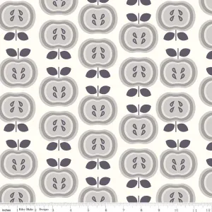 Apples Double Gauze Gray