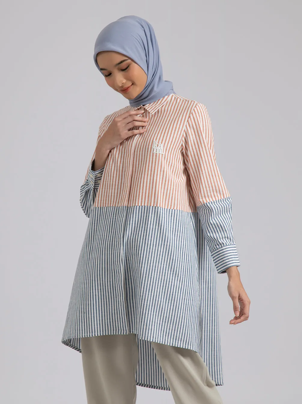 ARIA TUNIC CORAL BLUE