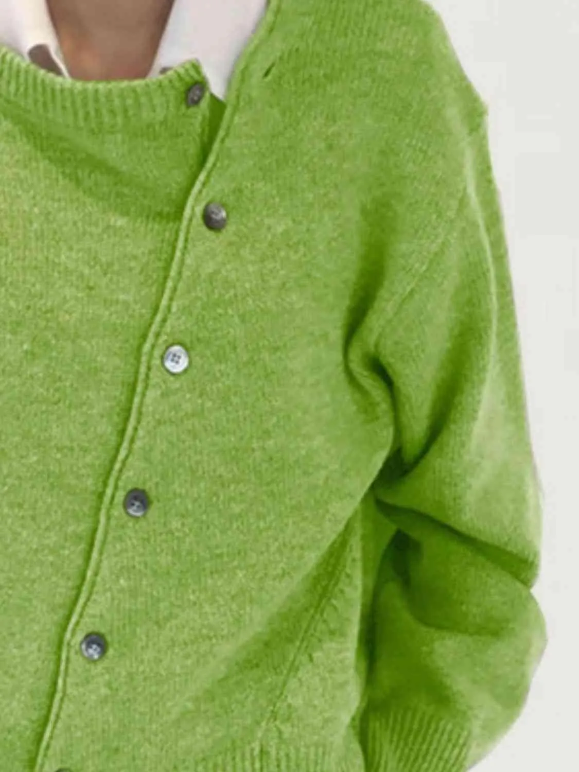 Asymmetric Detail Button Cardigan