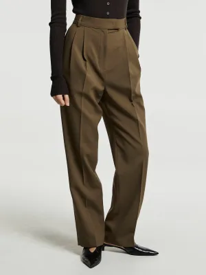 Bea Suit Pants in Chocolate