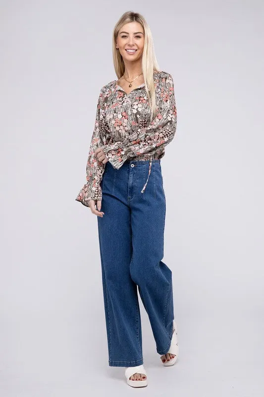 Blossom Whisper Long Sleeve Floral Blouse