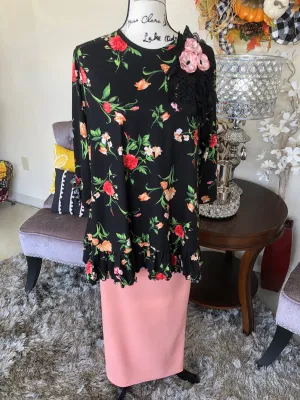 Brooke Black Autumn Floral Tunic Top