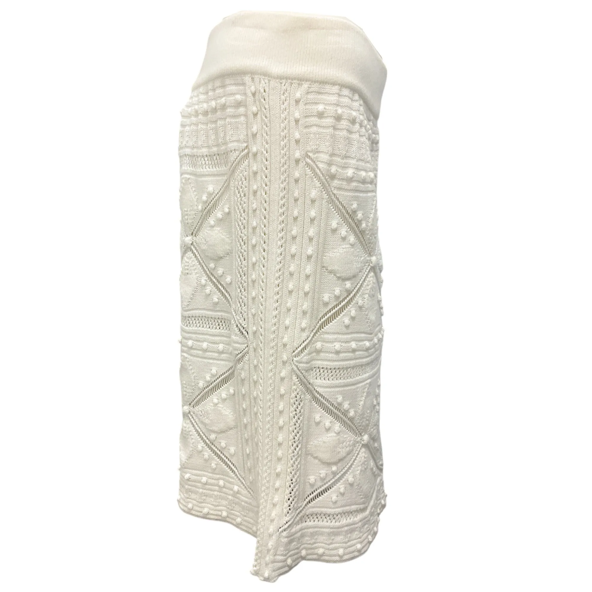 Chanel Cream 2004 Cotton Knit Skirt