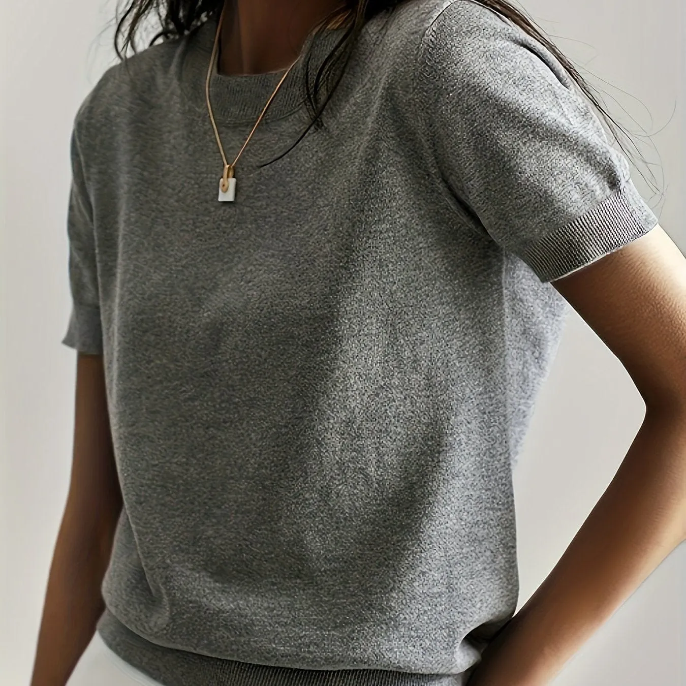 CLOUDTEK™ Knitted Short-Sleeve Sweater