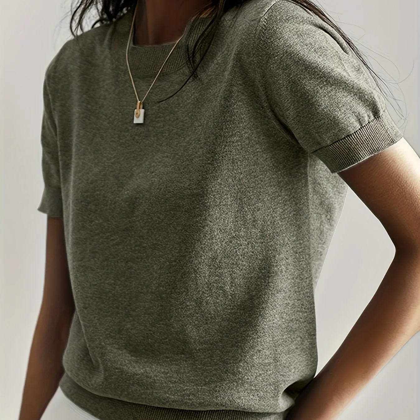 CLOUDTEK™ Knitted Short-Sleeve Sweater