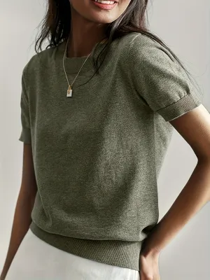 CLOUDTEK™ Knitted Short-Sleeve Sweater