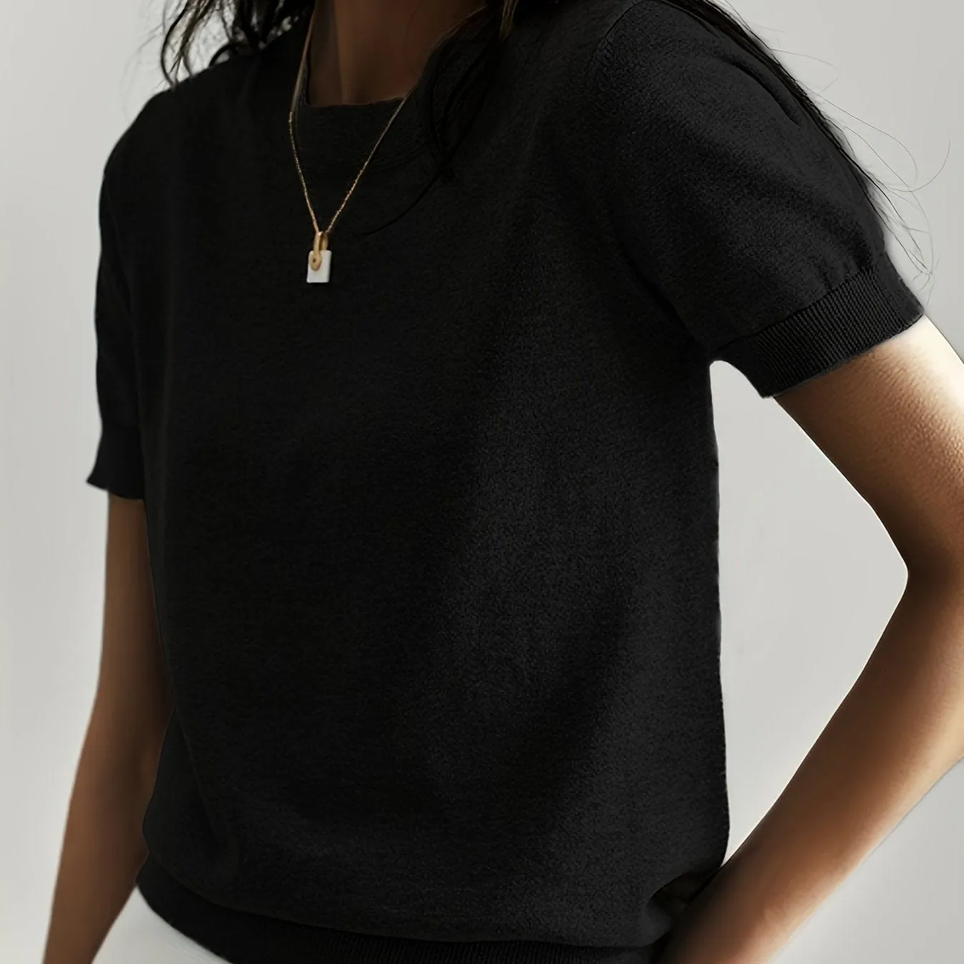 CLOUDTEK™ Knitted Short-Sleeve Sweater