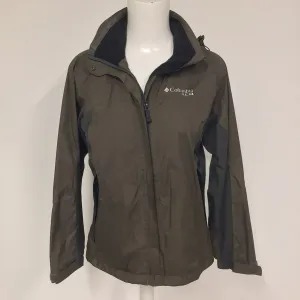 Columbia XCO Olive Brown Packable Rain Jacket Size S