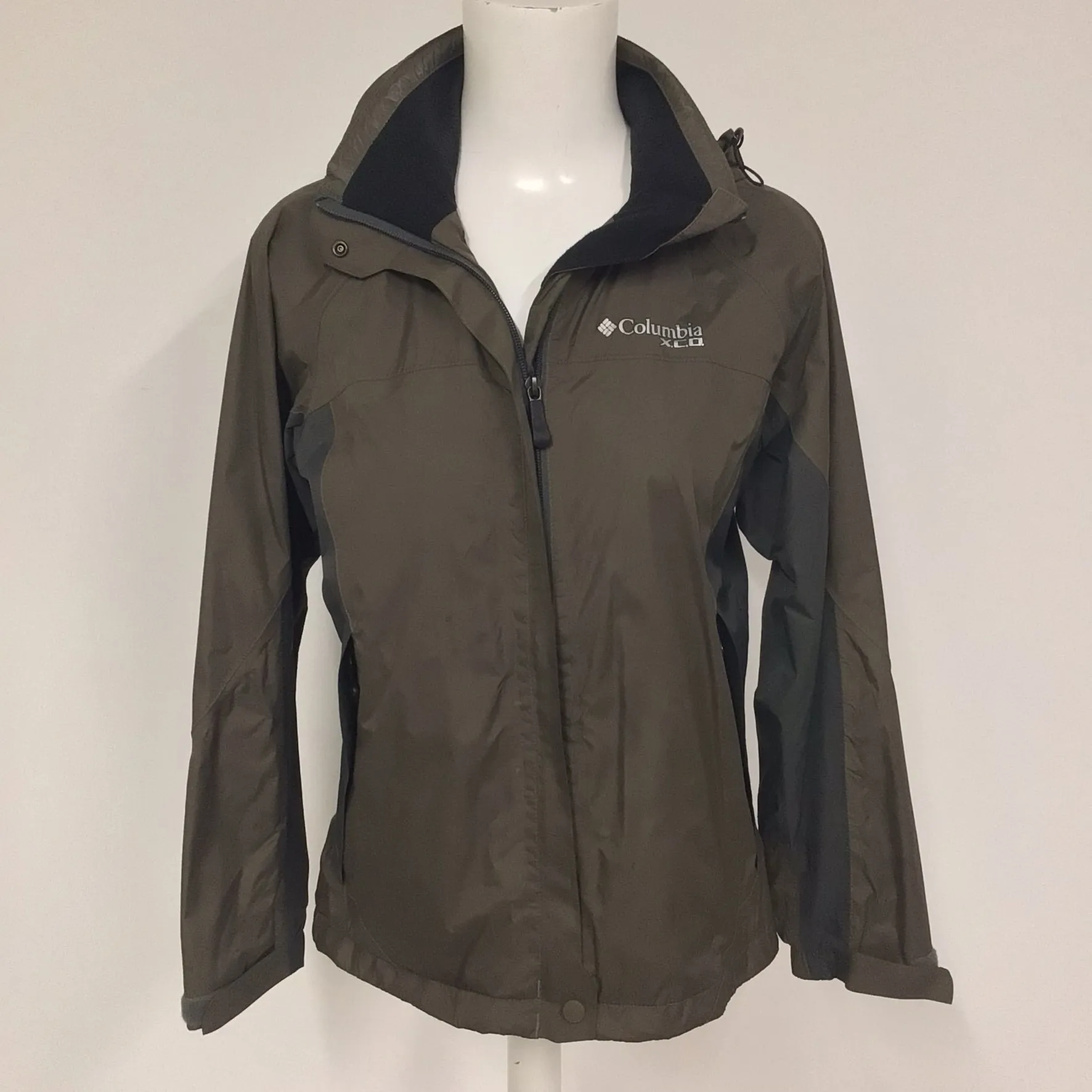 Columbia XCO Olive Brown Packable Rain Jacket Size S