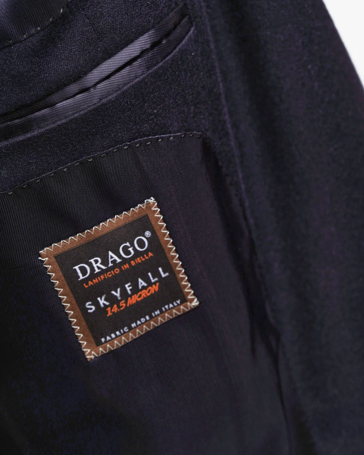 Drago Skyfall 14.5 Micron Wool & Silk Navy Blazer