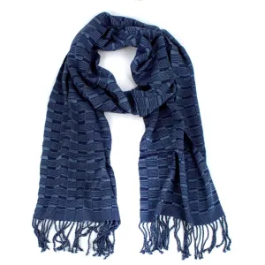 Elsa Scarf in Slate Blue & Navy