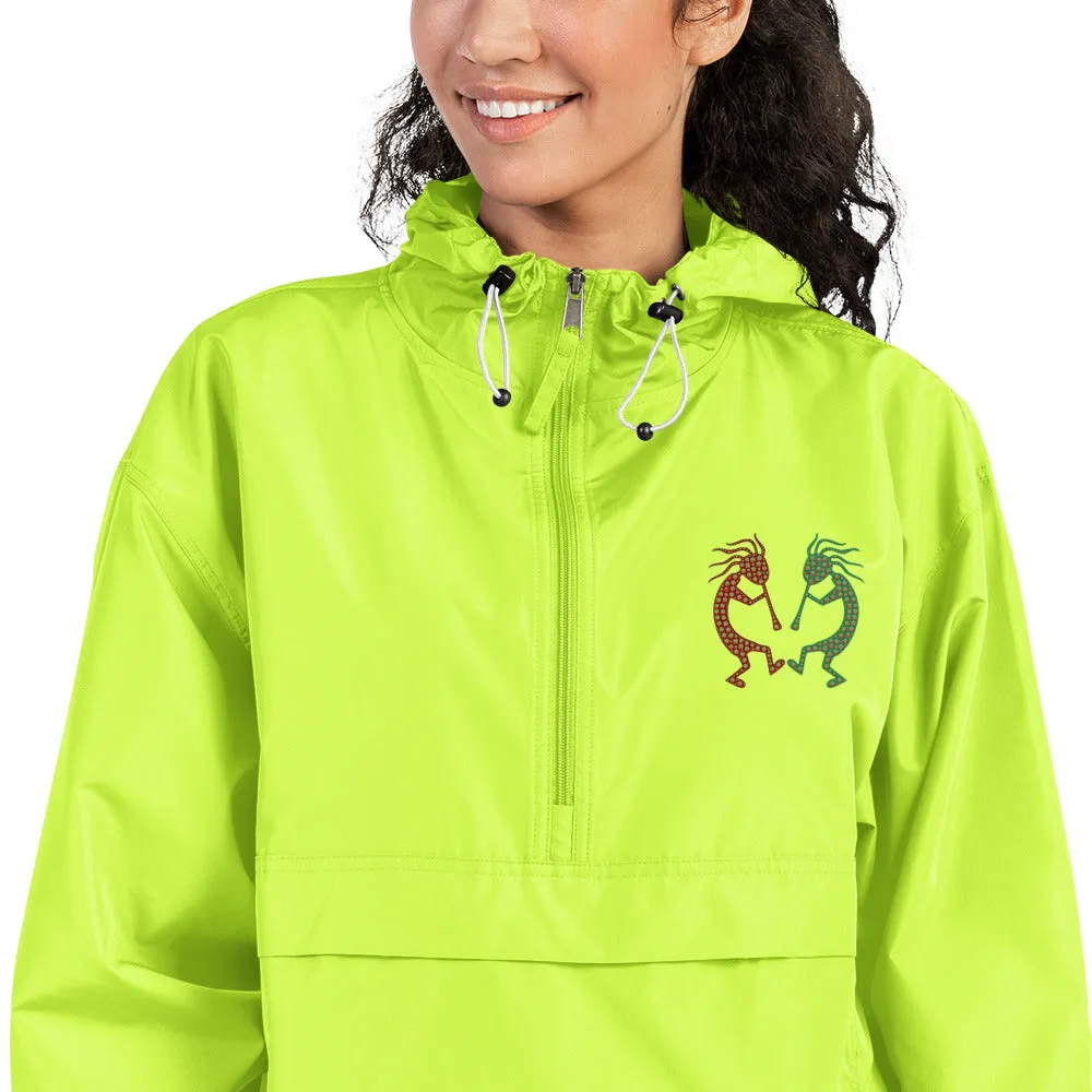 Embroidered Champion Packable Jacket Kokopelli Twins