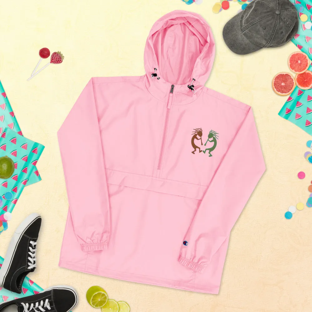 Embroidered Champion Packable Jacket Kokopelli Twins