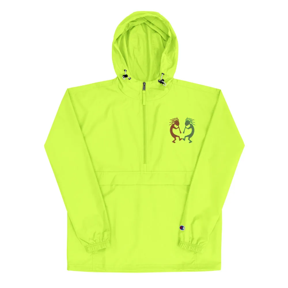 Embroidered Champion Packable Jacket Kokopelli Twins