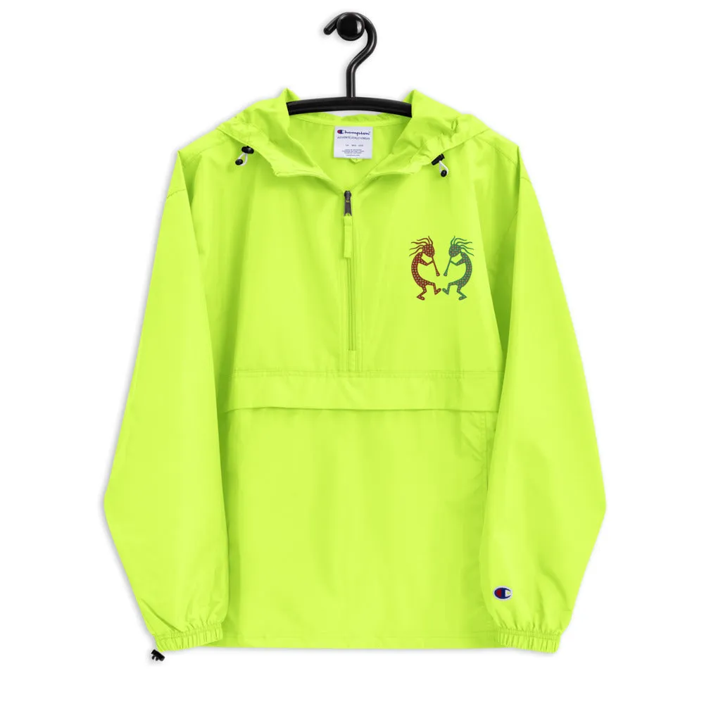Embroidered Champion Packable Jacket Kokopelli Twins