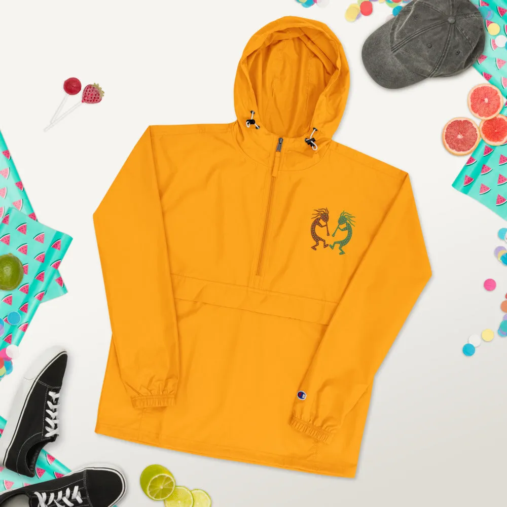 Embroidered Champion Packable Jacket Kokopelli Twins