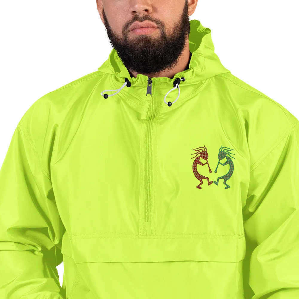 Embroidered Champion Packable Jacket Kokopelli Twins