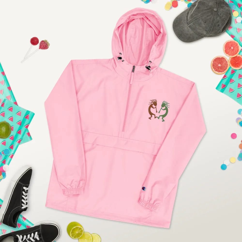 Embroidered Champion Packable Jacket Kokopelli Twins