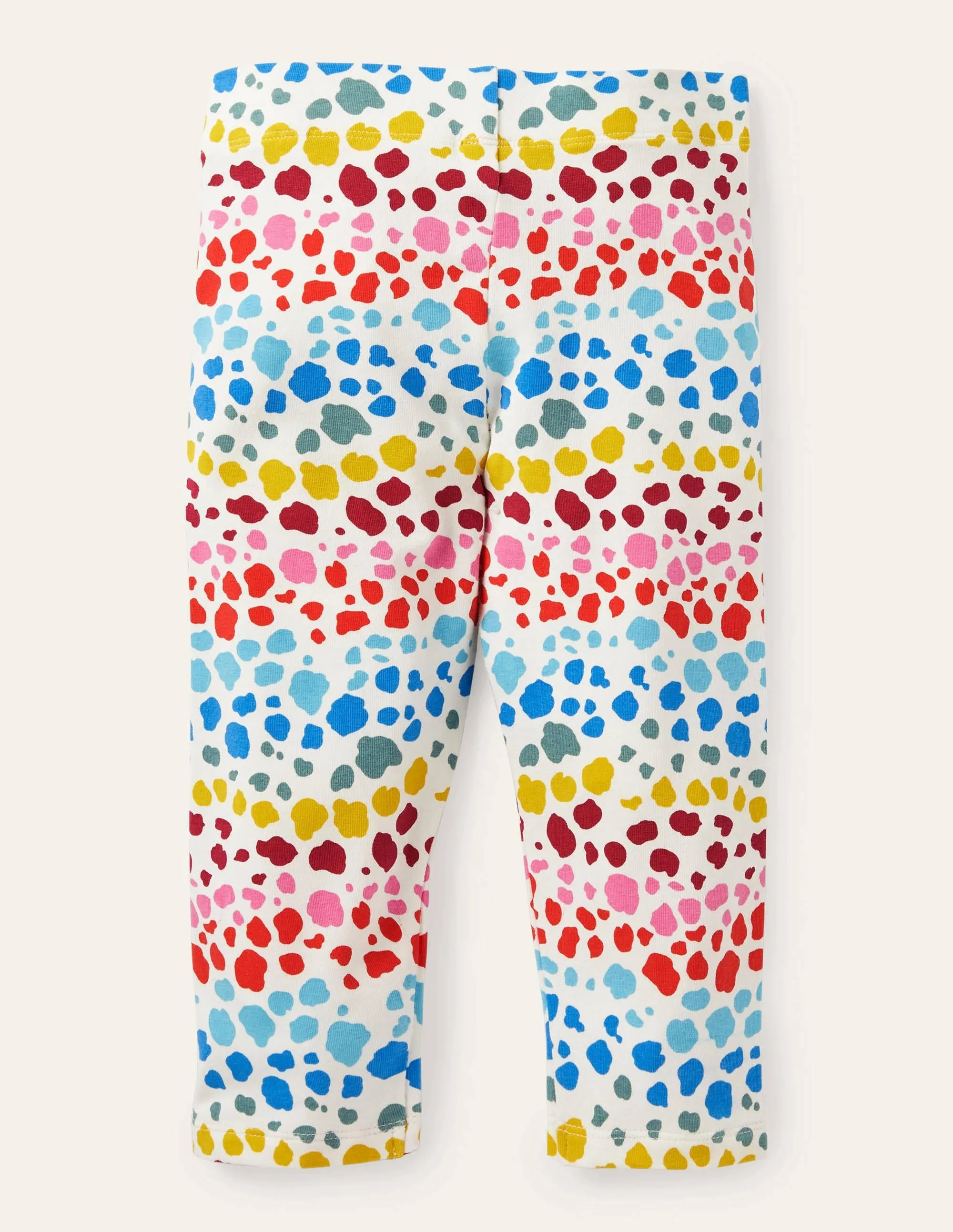Fun Cropped Leggings-Multi Rainbow Leopard