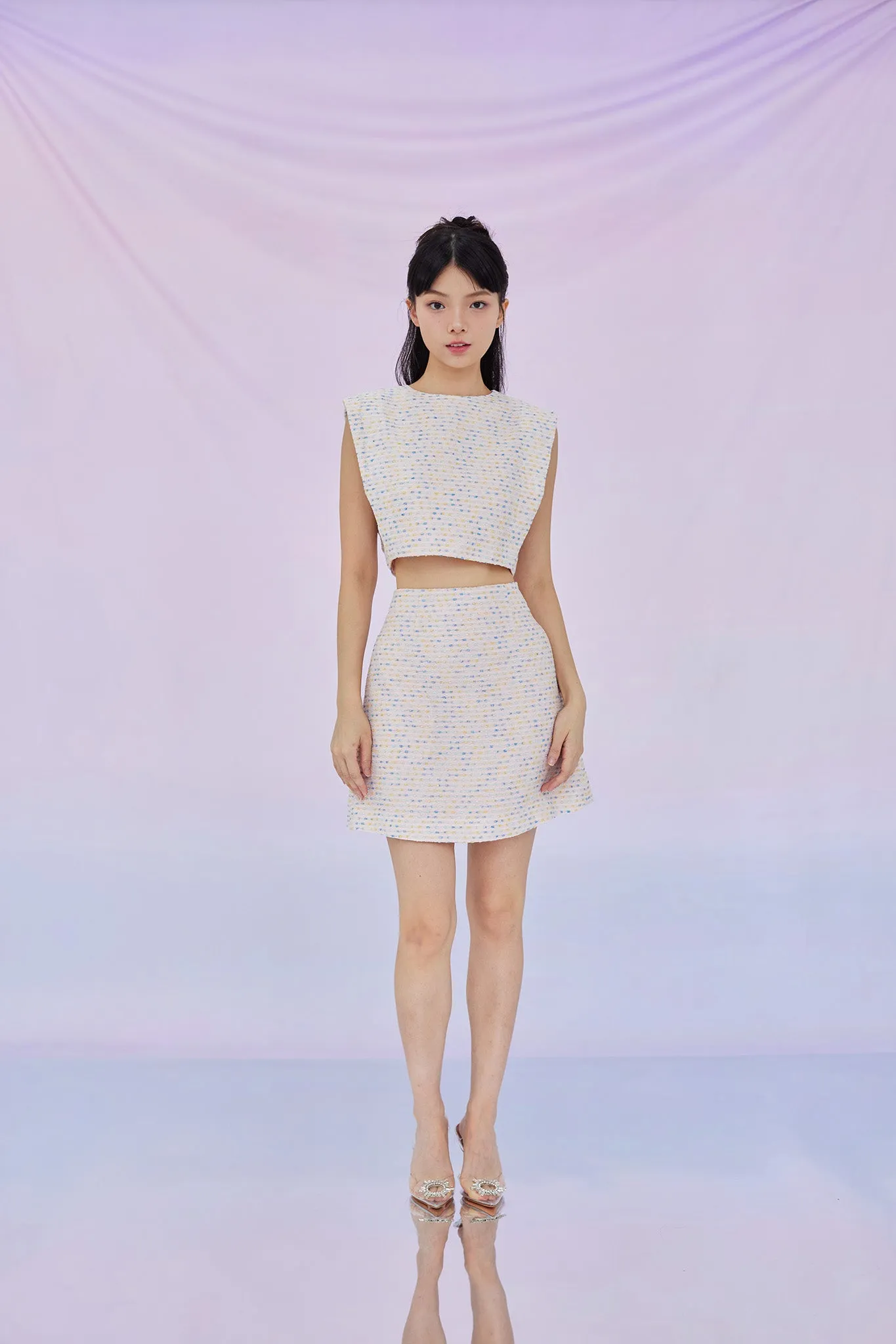 Gavriella Pink Tweed Skirt