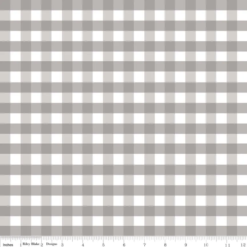 Gingham Double Gauze Gray