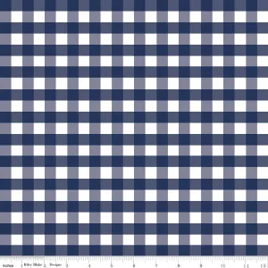 Gingham Double Gauze Navy