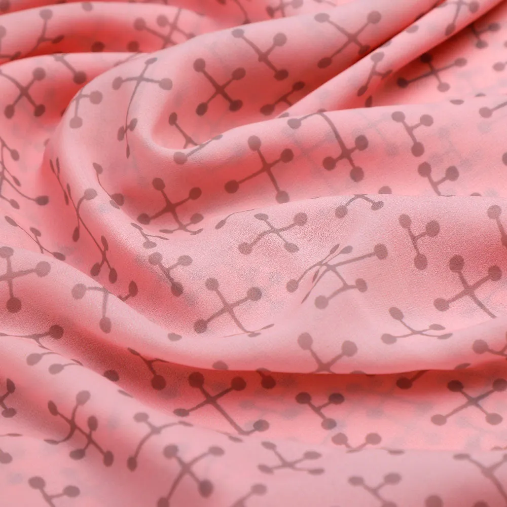 Gorgeous geometric printed Georgette fabric from FAB VOGUE Studio
