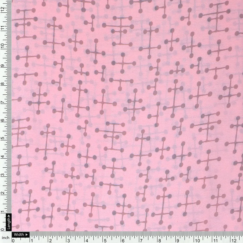 Gorgeous geometric printed Georgette fabric from FAB VOGUE Studio