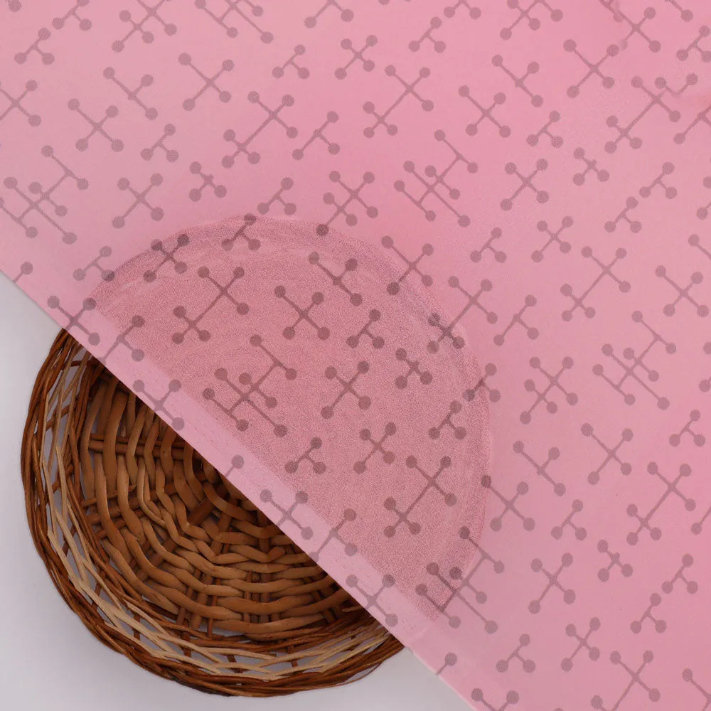 Gorgeous geometric printed Georgette fabric from FAB VOGUE Studio