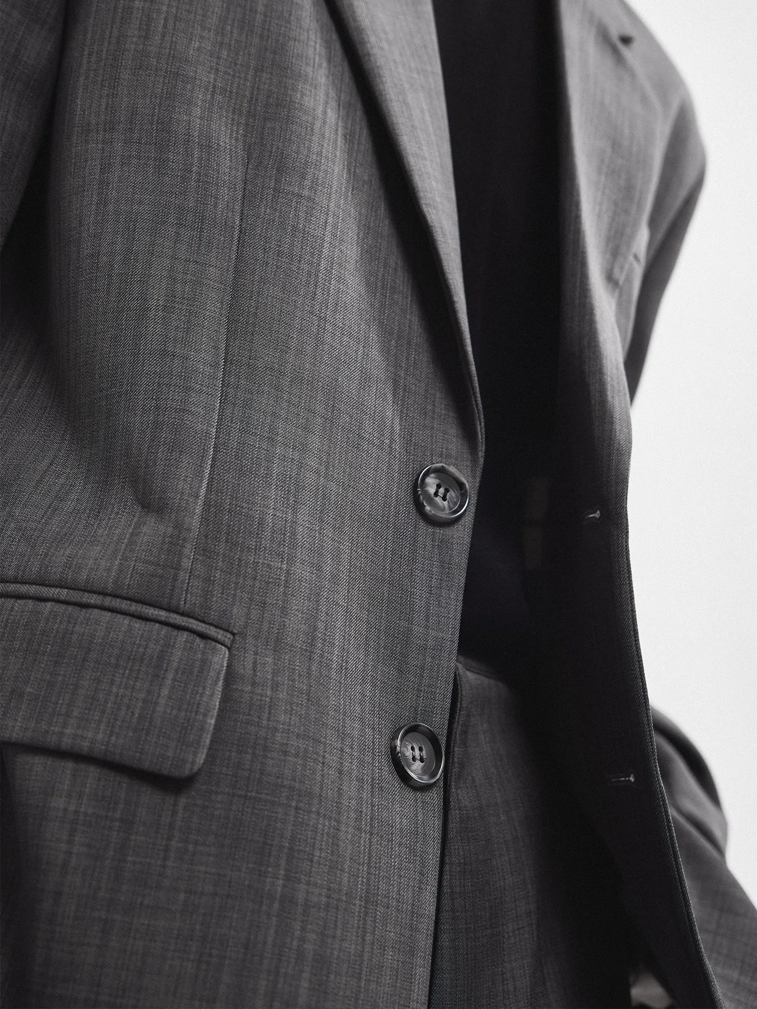 Gray Plaid Suit Jacket