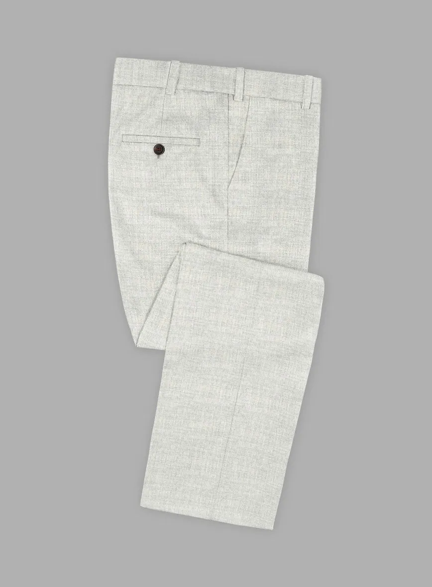 Italian Aime Ivory Gray Wool Pants