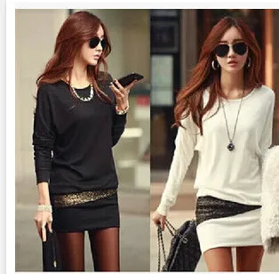 Korean Nightclubs Women Sexy Elegant Slimming Hip Flattering Long Sleeved Dress