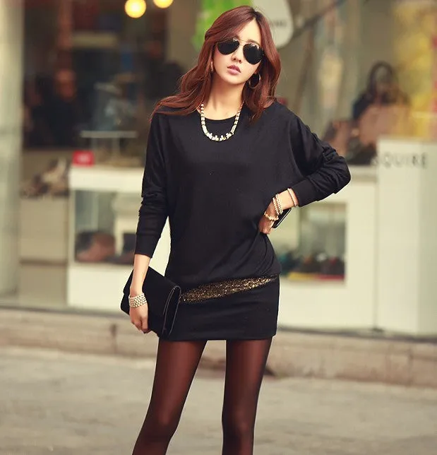 Korean Nightclubs Women Sexy Elegant Slimming Hip Flattering Long Sleeved Dress