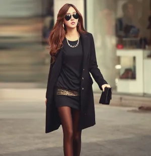 Korean Nightclubs Women Sexy Elegant Slimming Hip Flattering Long Sleeved Dress