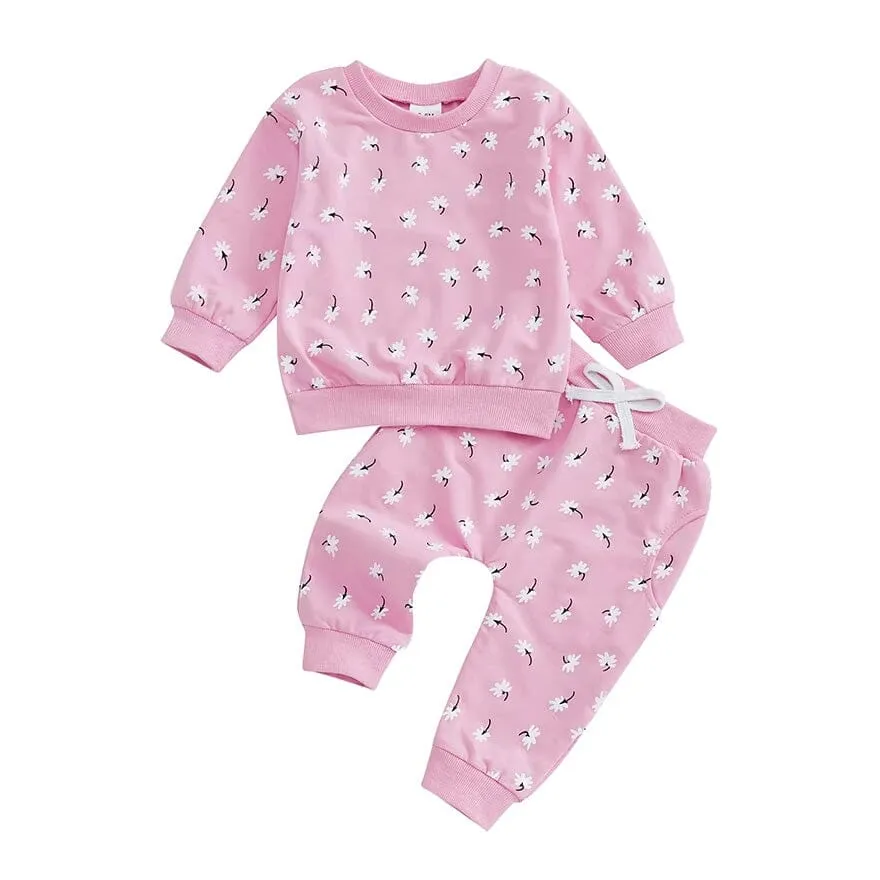 Long Sleeve Flowers Baby Set