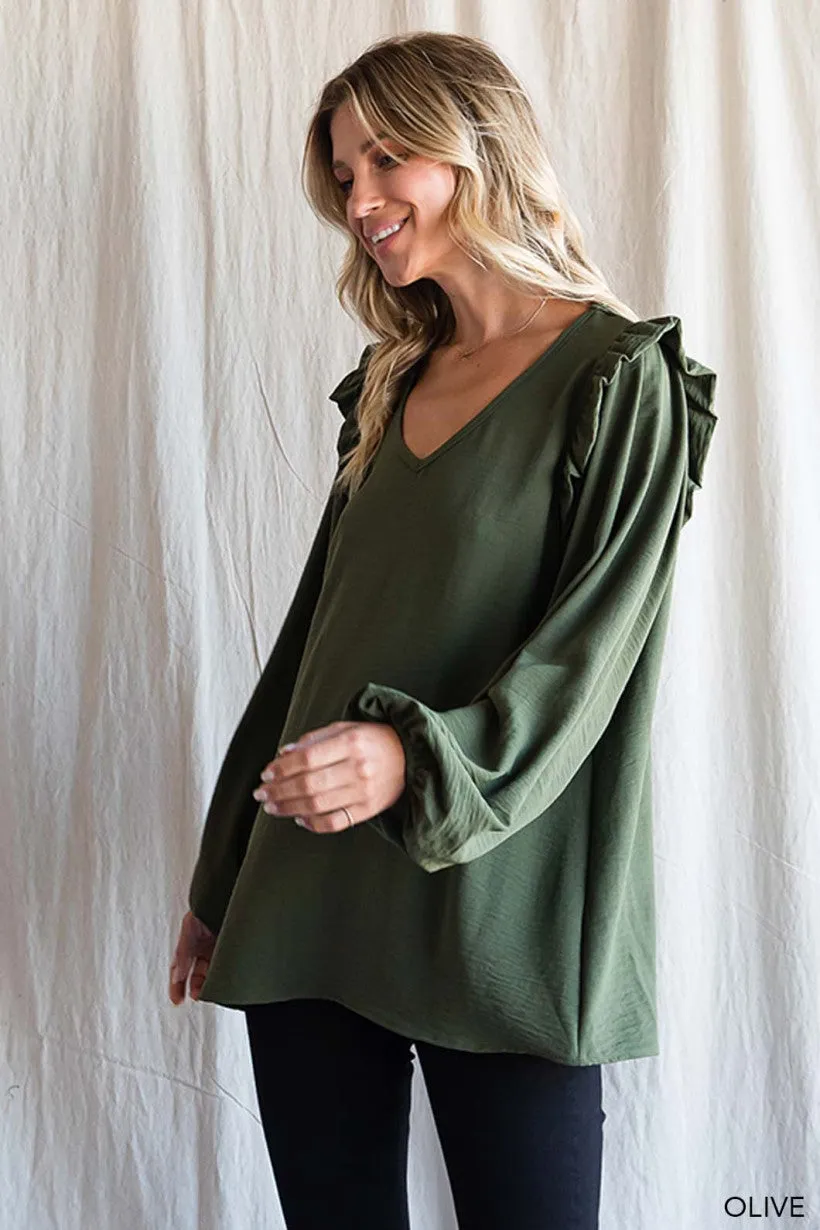 Memories Of Us Blouse - Olive