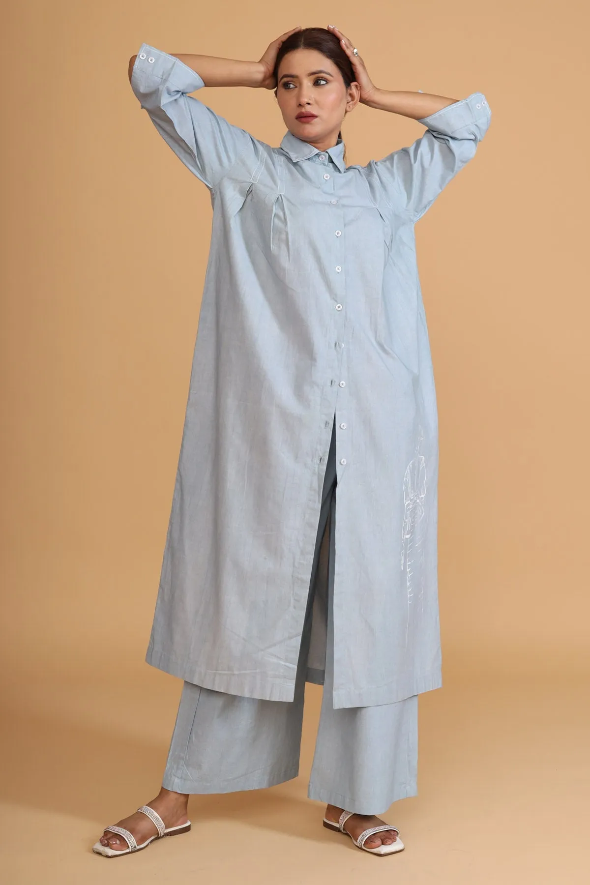 Mint Green Broad Bottom Pants