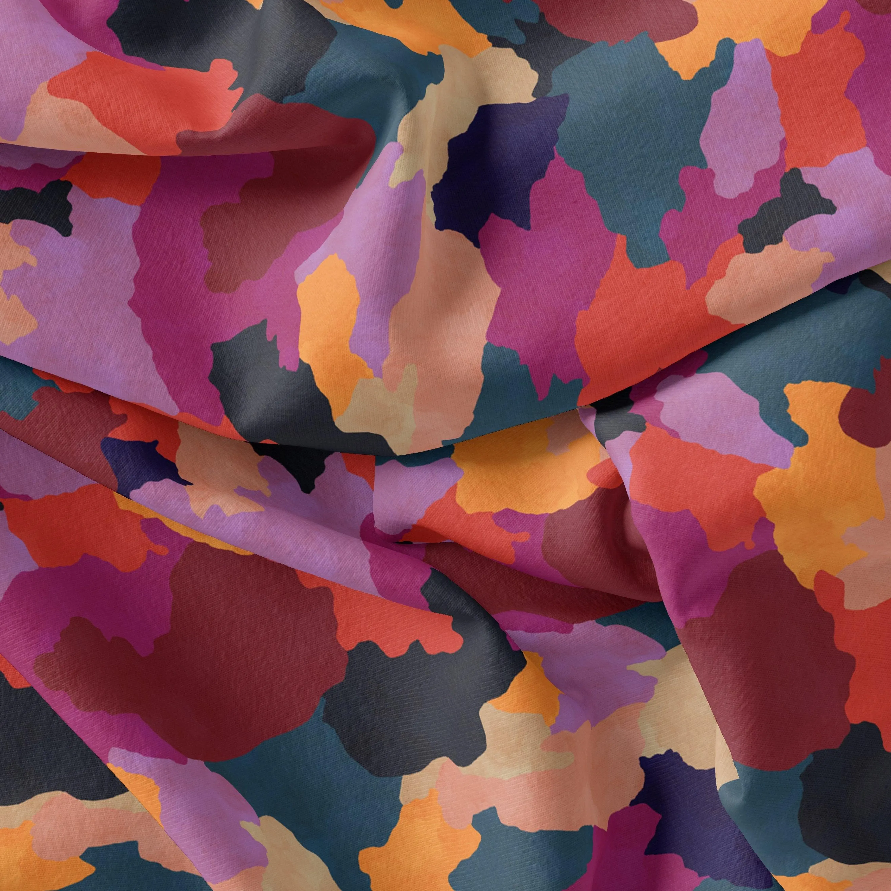 Morden Paint Of Art Multicolour Digital Printed Fabric - Pure Georgette