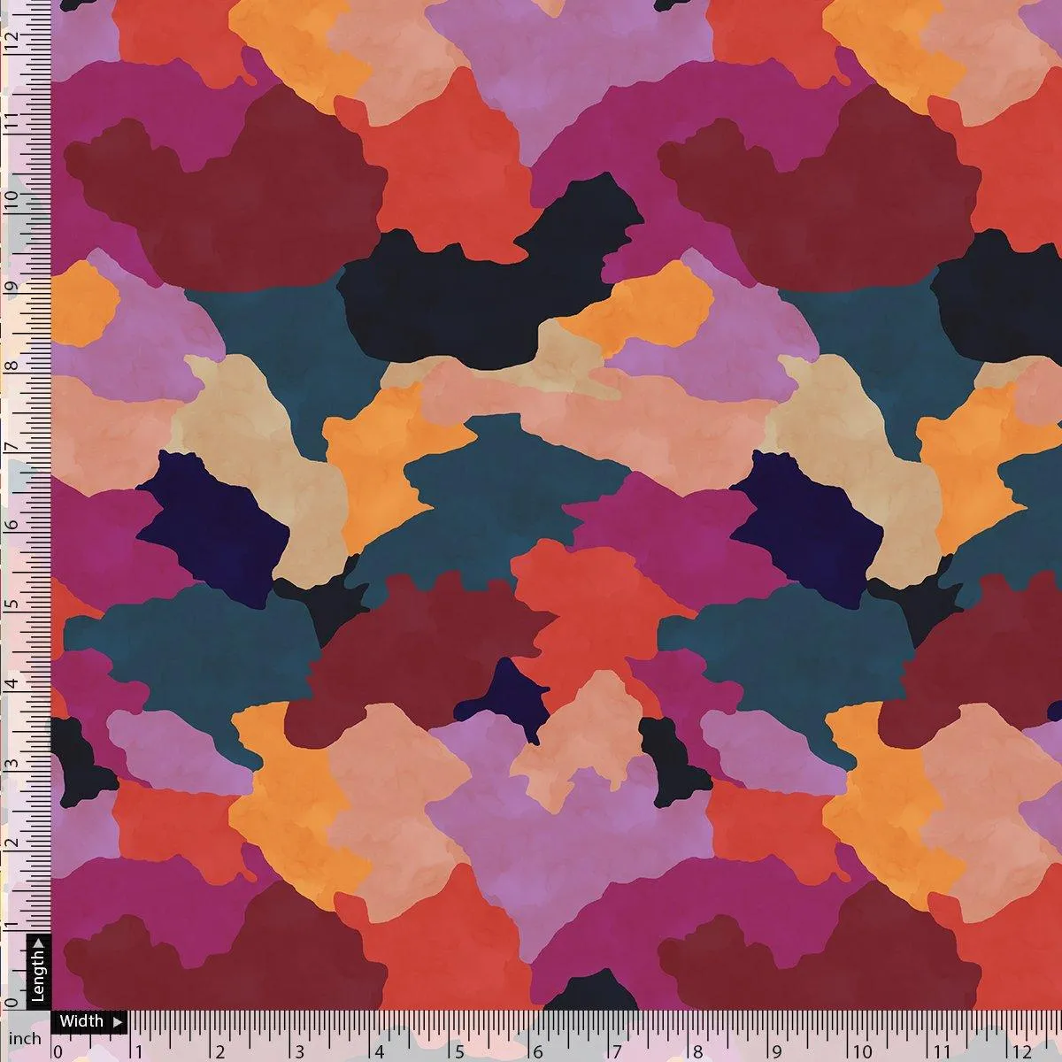 Morden Paint Of Art Multicolour Digital Printed Fabric - Pure Georgette