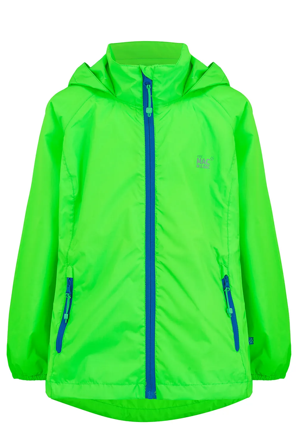 Origin Mini Packable Waterproof Kids Jacket - Neon Green