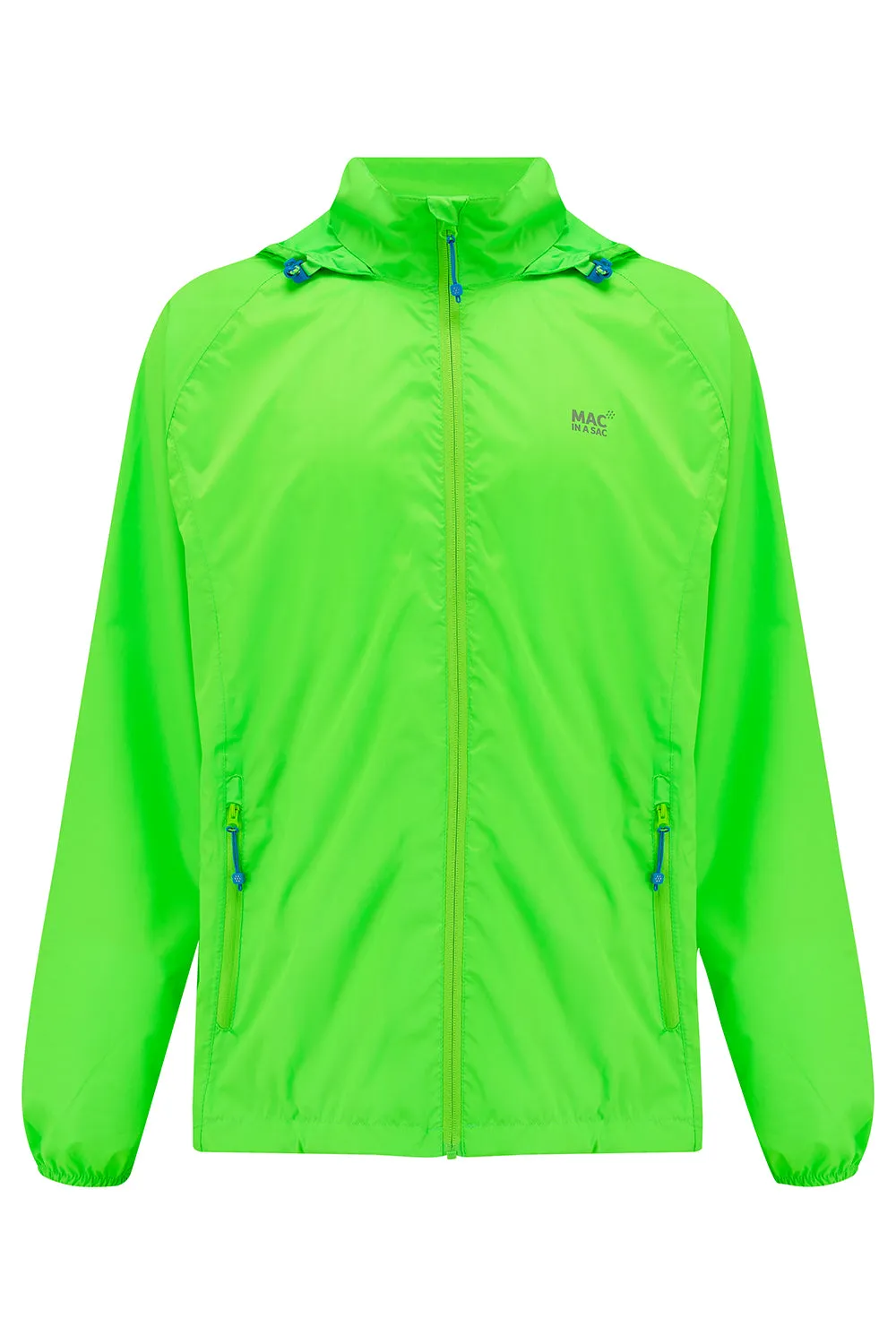 Origin Packable Waterproof Jacket - Neon Green Tonal Zip