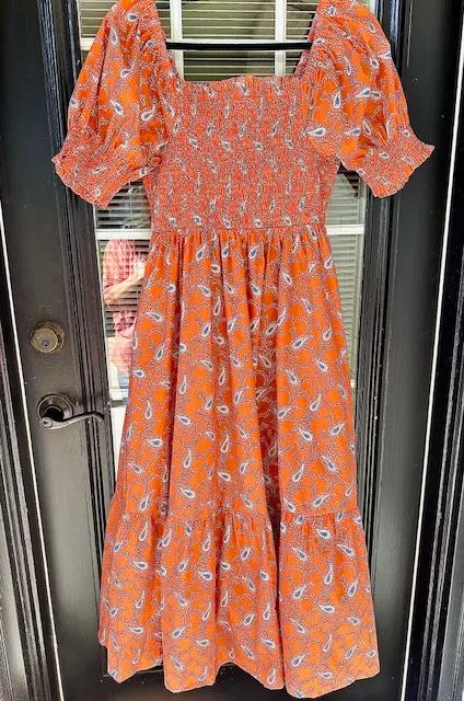 Paisley Poplin Dress