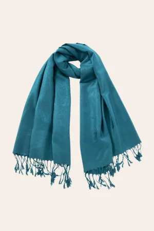 Pashmina Scarf Paisley Motif Teal