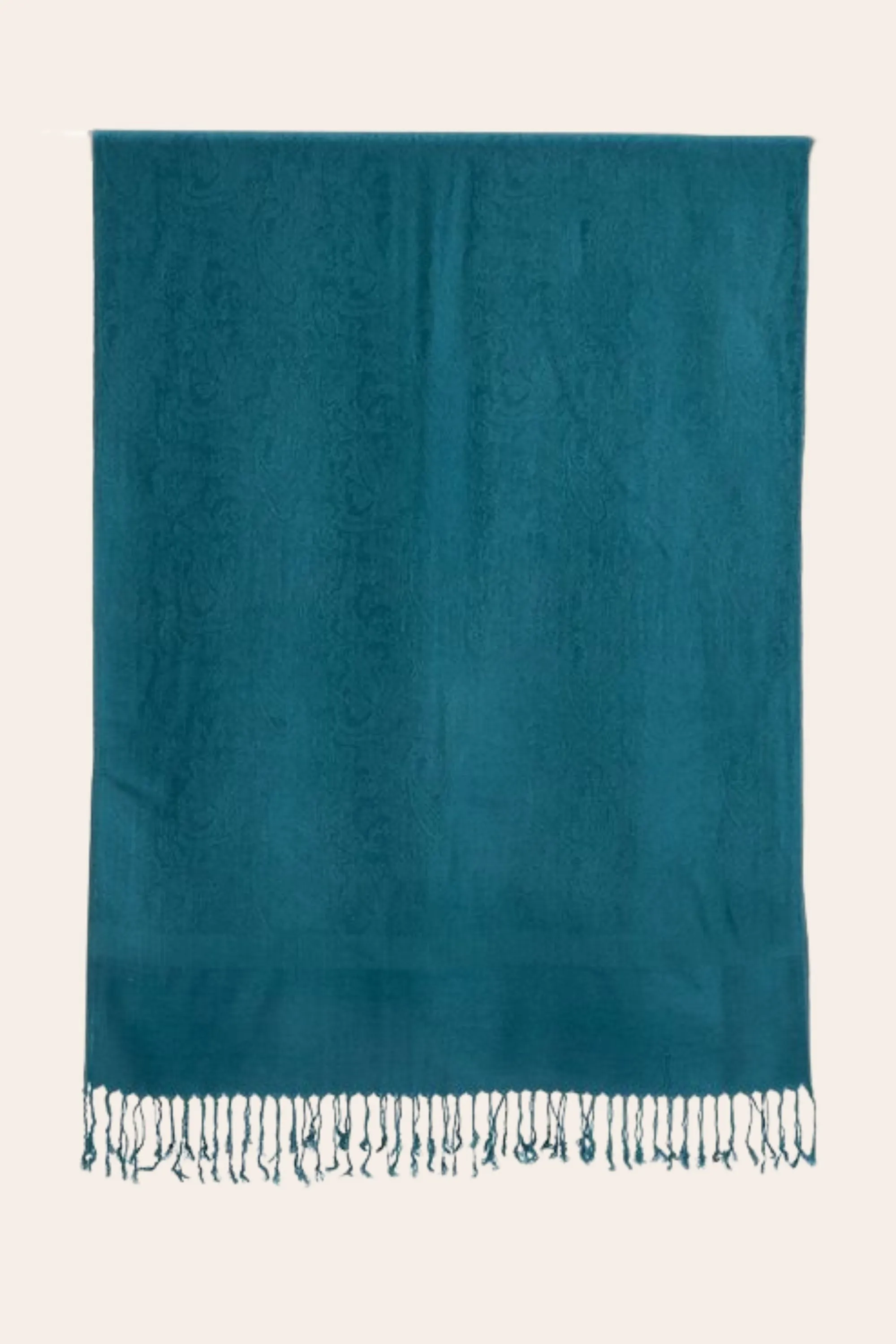 Pashmina Scarf Paisley Motif Teal