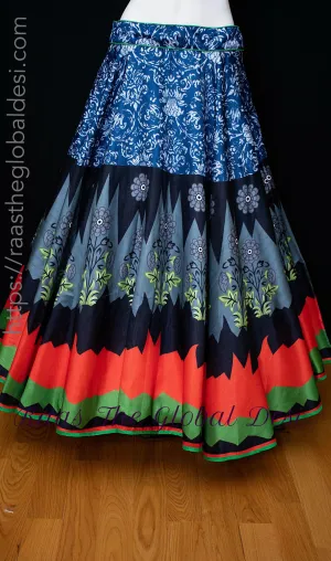 Patterned Blue Skirt